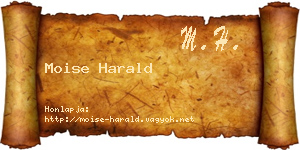 Moise Harald névjegykártya